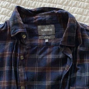 Bonobos plaid button down, Sz M